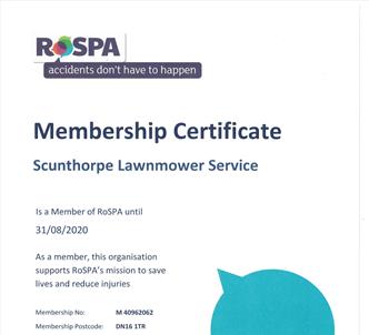 ROSPA Certificate